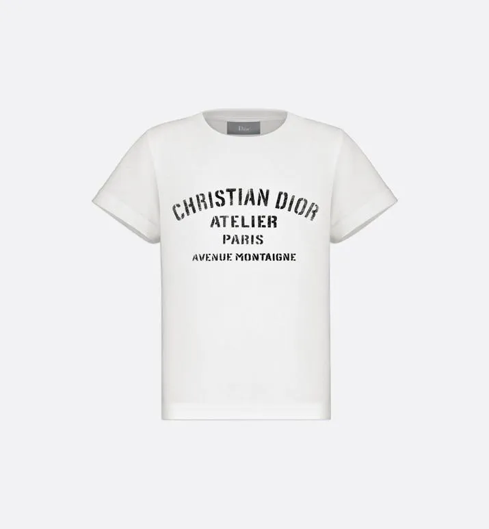 'Christian Dior Atelier' T-Shirt • White Cotton Jersey