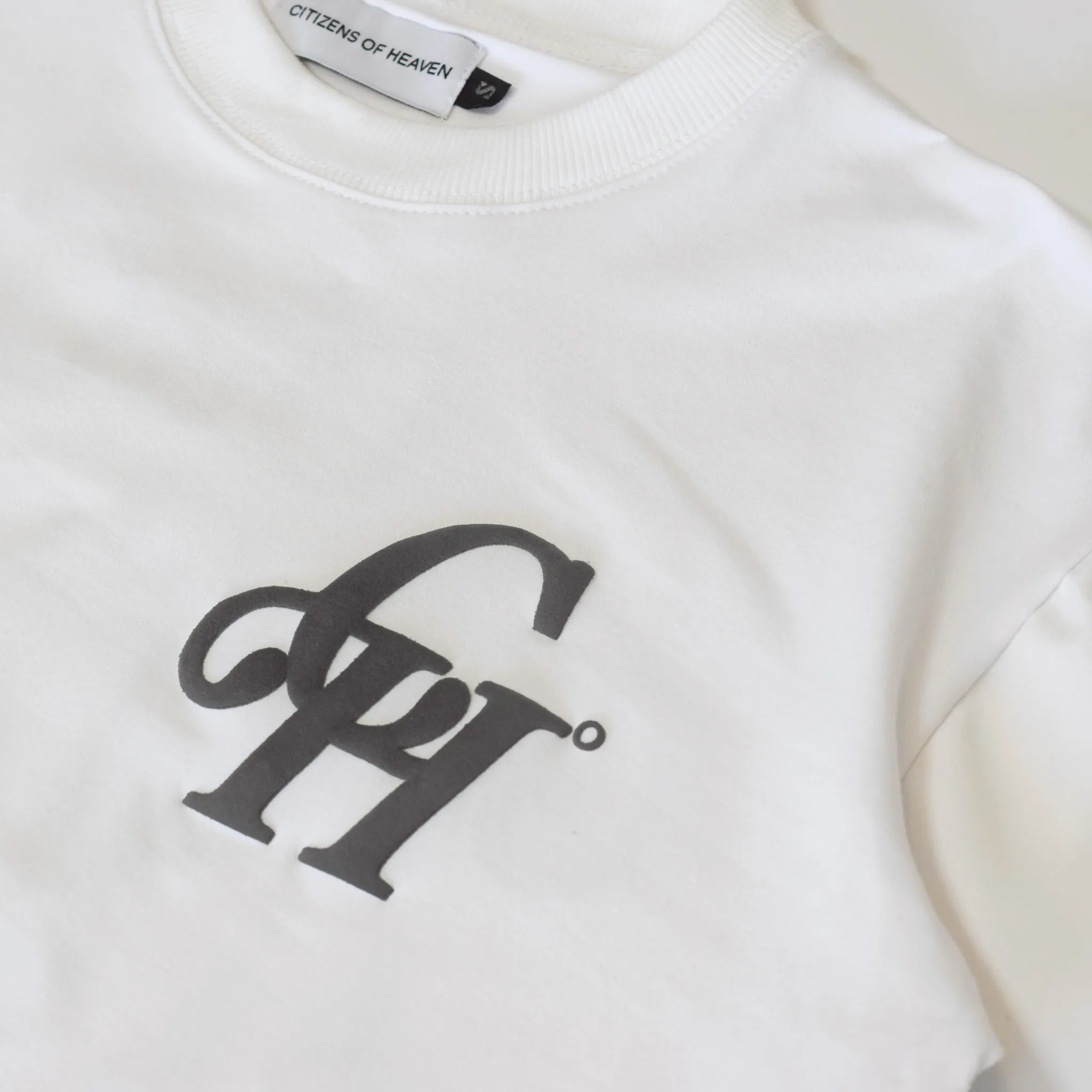 Citizenship Logo Tee- White /Charcoal