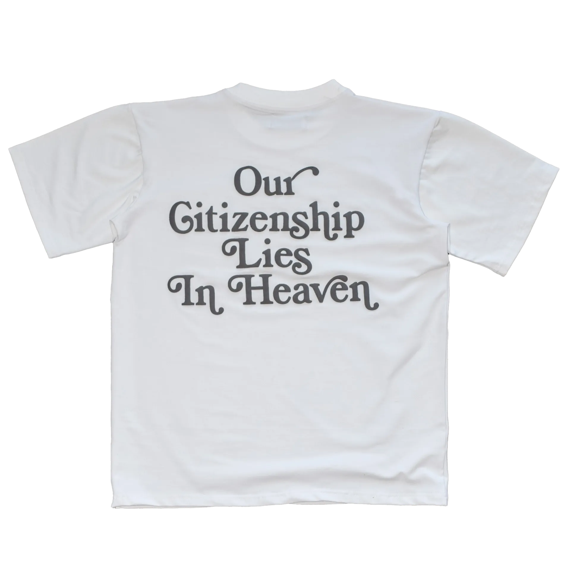 Citizenship Logo Tee- White /Charcoal