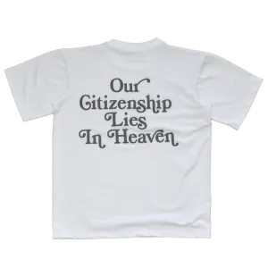 Citizenship Logo Tee- White /Charcoal