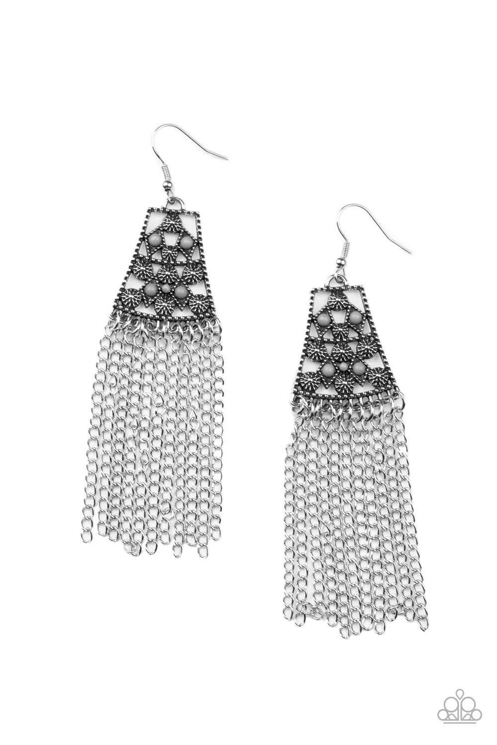 Cleopatras Allure - Silver Earrings - Paparazzi Accessories