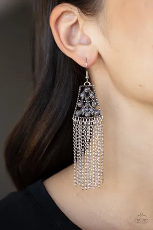 Cleopatras Allure - Silver Earrings - Paparazzi Accessories