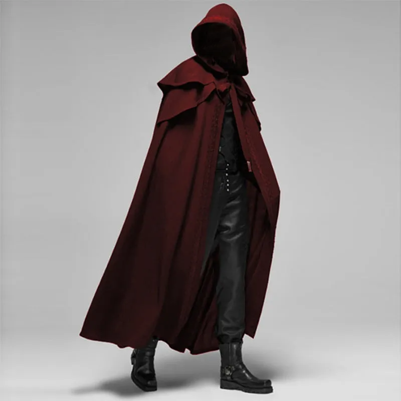 Cloak Ardent™ | Men's Medieval Horned Long Cloak | Durable Fabric, Unique Horned Design & Comfortable Fit
