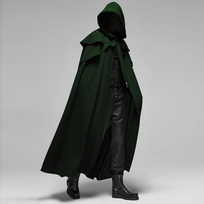 Cloak Ardent™ | Men's Medieval Horned Long Cloak | Durable Fabric, Unique Horned Design & Comfortable Fit