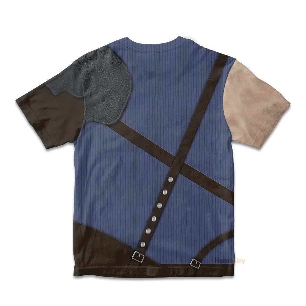 Cloud Strife Final Fantasy Custom Cosplay Costume Kid Tshirt QT205131Hf