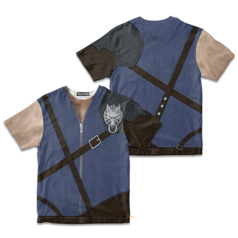 Cloud Strife Final Fantasy Custom Cosplay Costume Kid Tshirt QT205131Hf