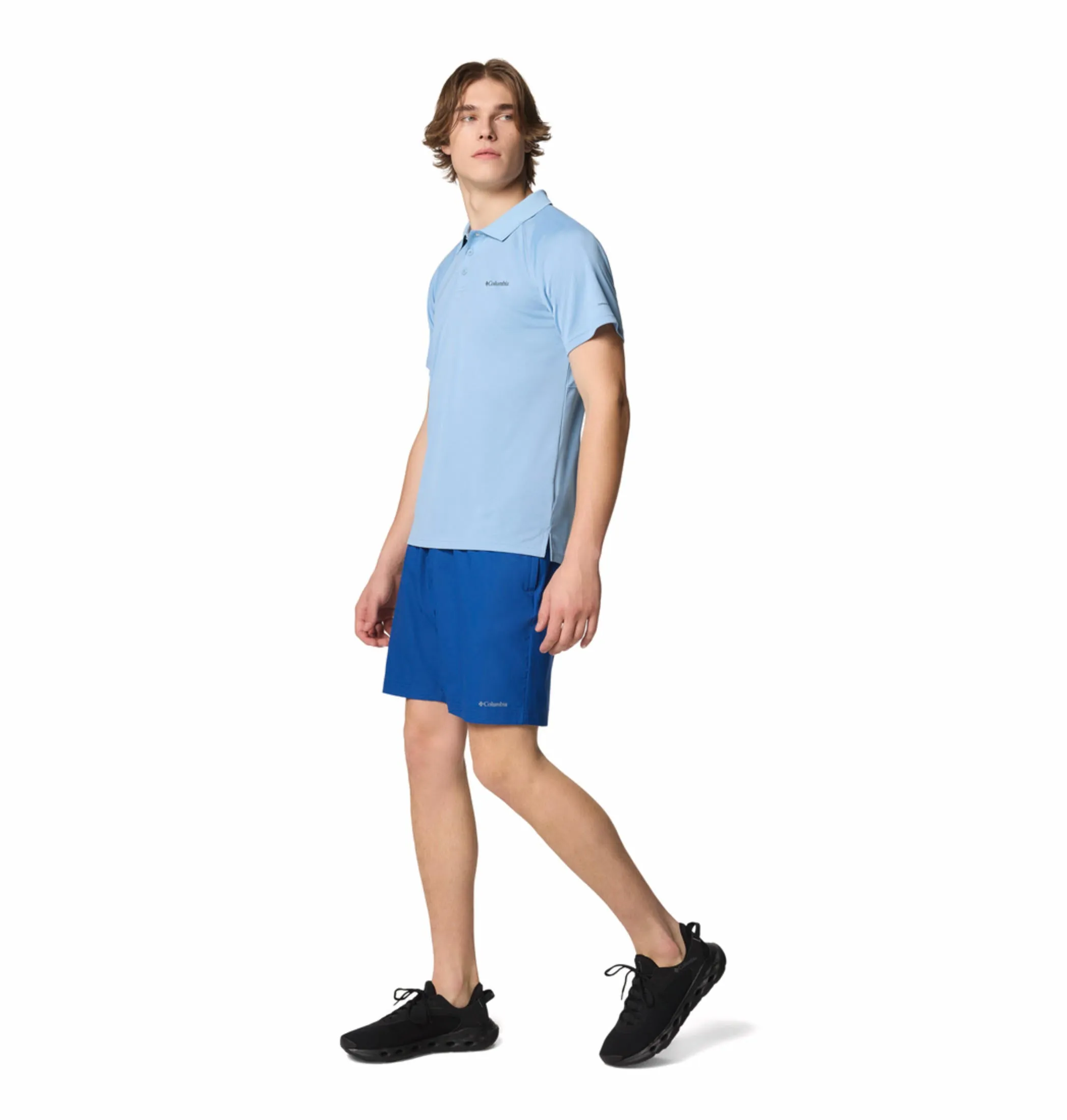 Columbia Mens Blue Omni-Shade Alpine Chill Pro Polo Tshirt