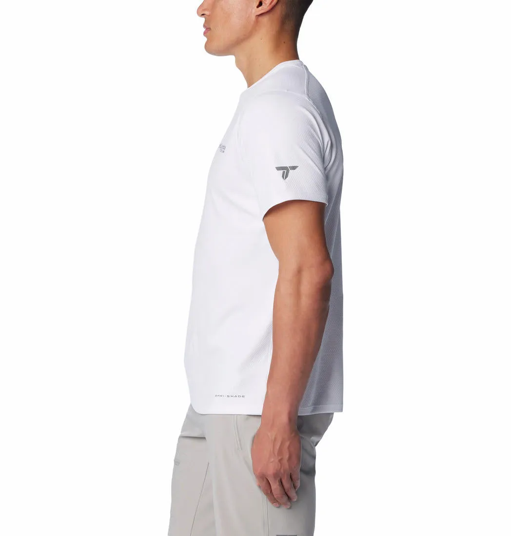 Columbia Mens White Summit Valley Short Sleeve Crew Tshirt