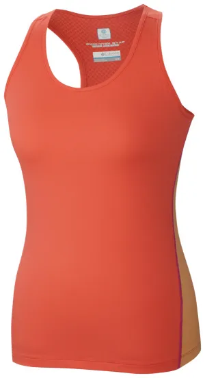 Columbia Women Orange Freeze Degree II Tank T-Shirt