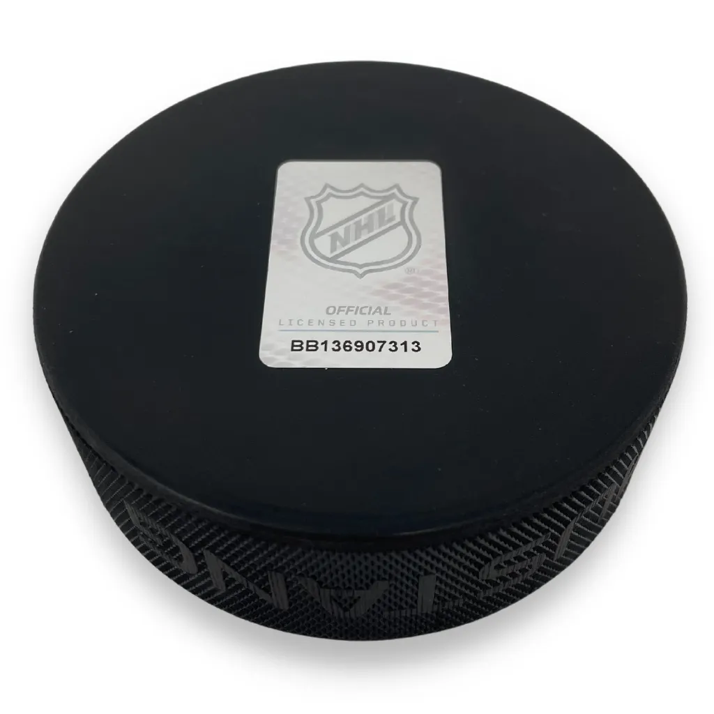 Columbus Blue Jackets Puck - Textured Stripe