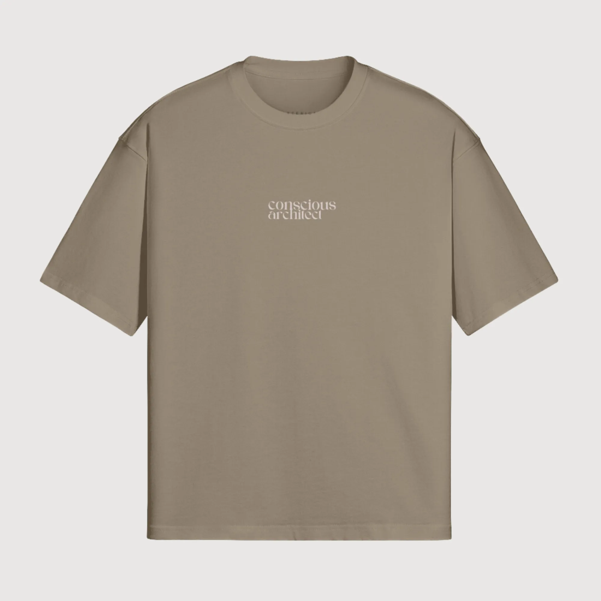 Conscious Architect x Boxy Drop Shoulder T-Shirt x Beige