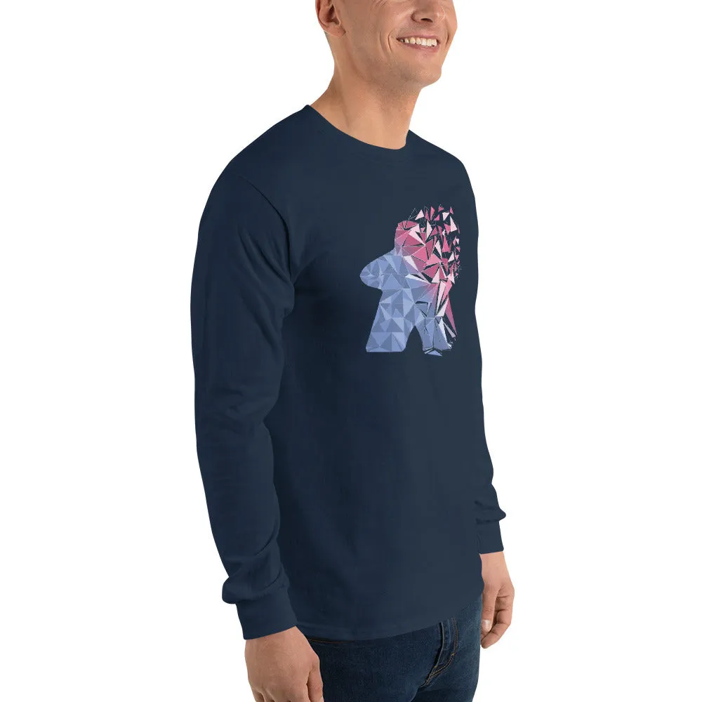 Cool Fragmented Meeple Longsleeve T-Shirt