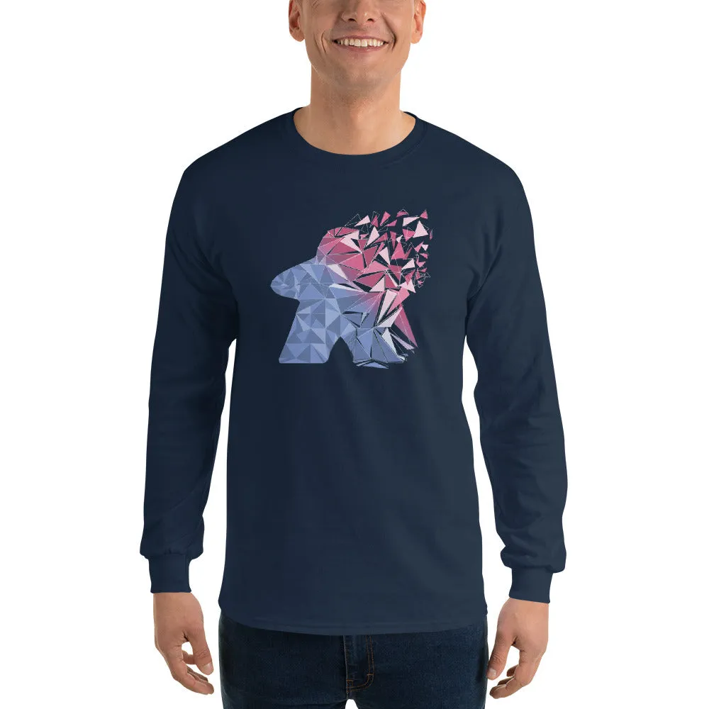 Cool Fragmented Meeple Longsleeve T-Shirt