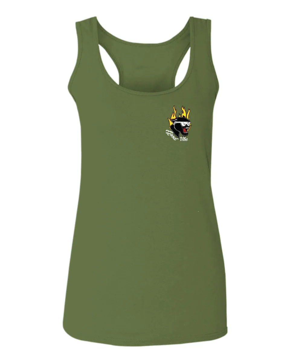 Cool Graphic Cartoon Puma 90'S Classic Good Vibe  women's Tank Top sleeveless Racerback