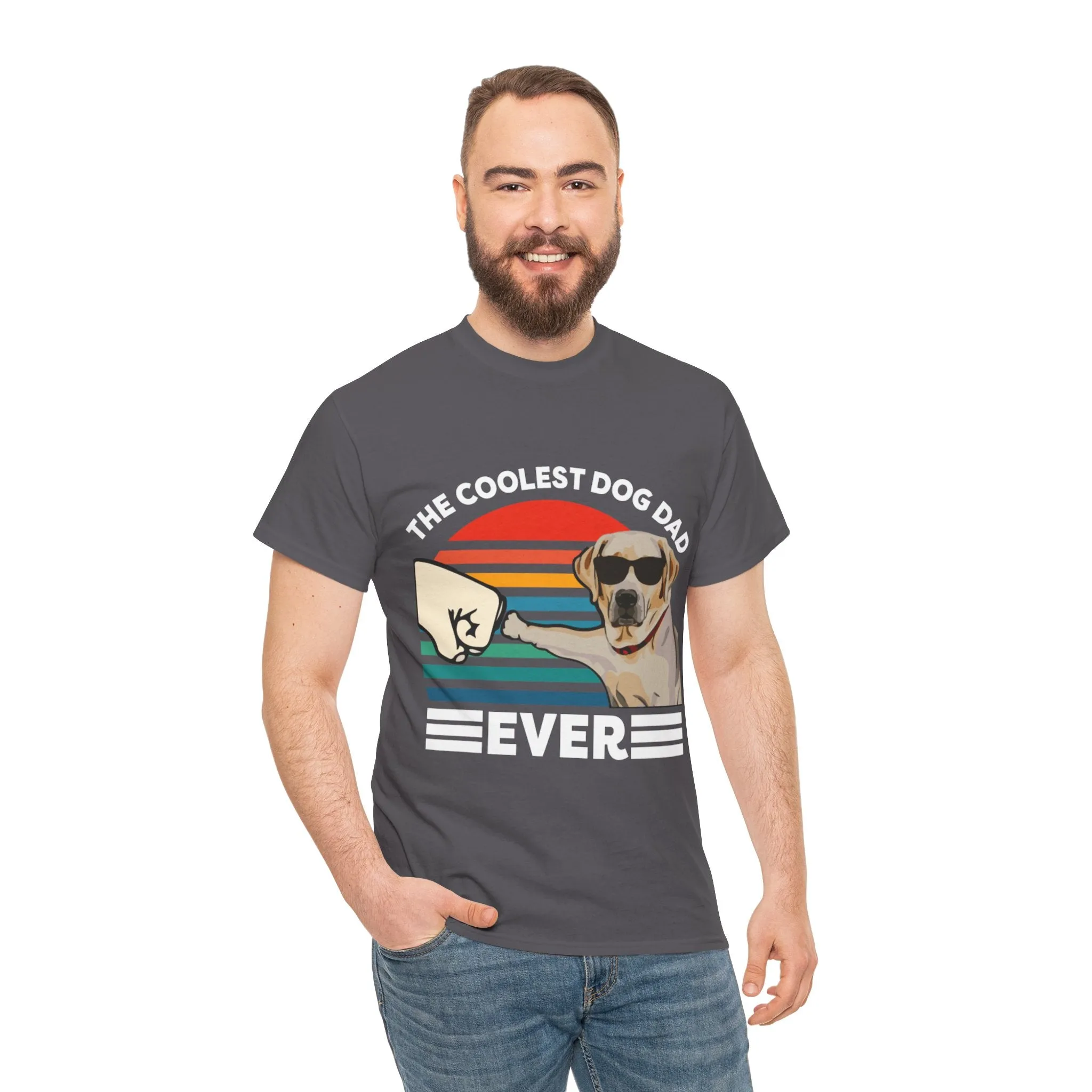 coolest dog dad Cotton Tee