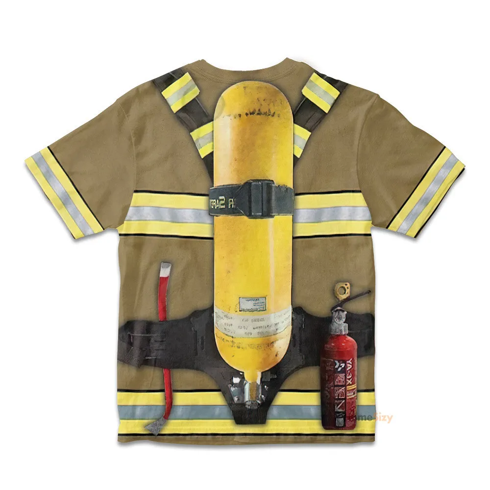 Cosplay Firefighter Custom Kid Tshirt QT210423Hg