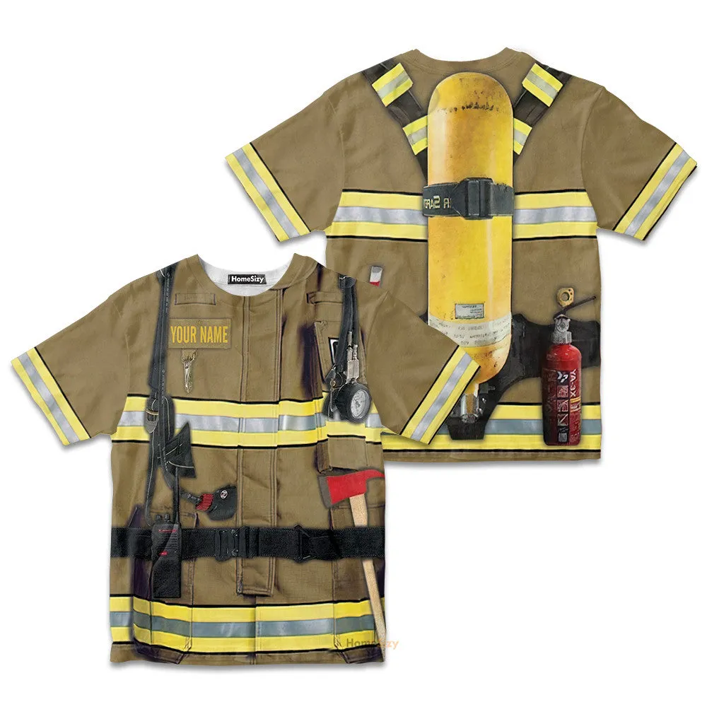 Cosplay Firefighter Custom Kid Tshirt QT210423Hg