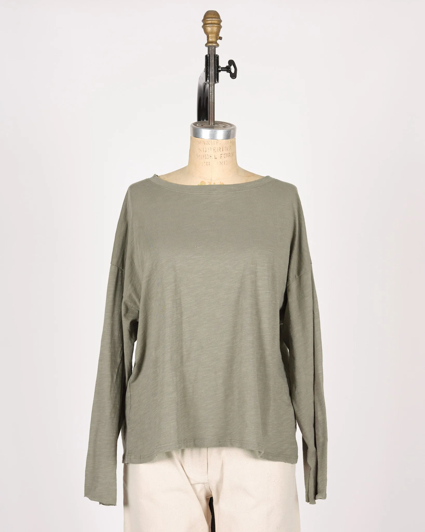 Cotton Boxy Crop / Long-sleeve SALE