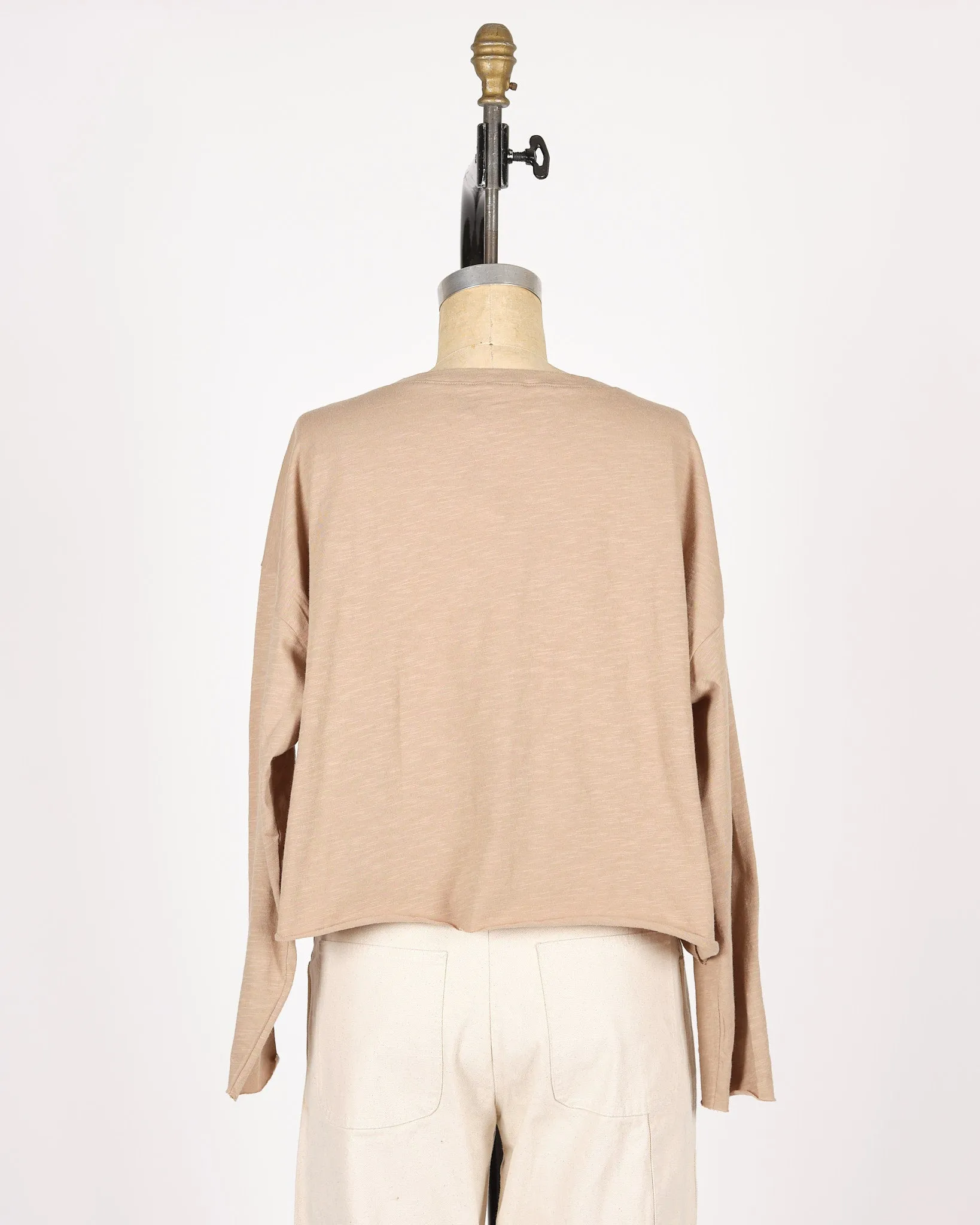 Cotton Boxy Crop / Long-sleeve SALE