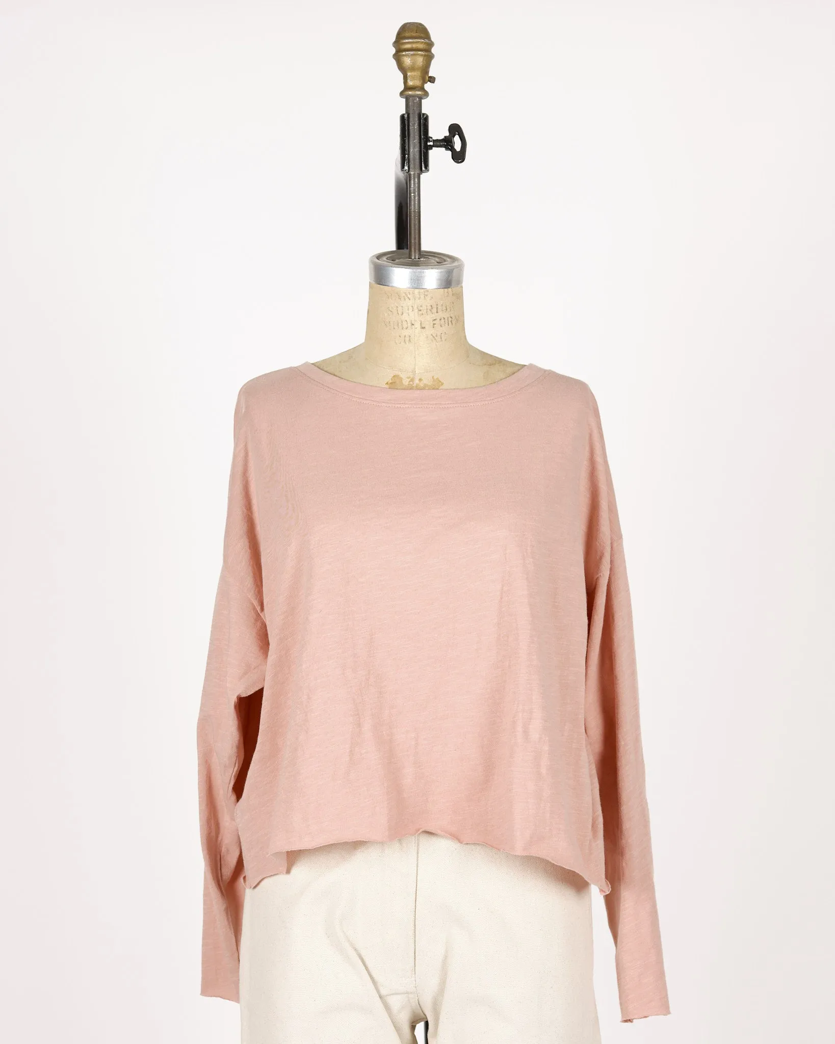 Cotton Boxy Crop / Long-sleeve SALE