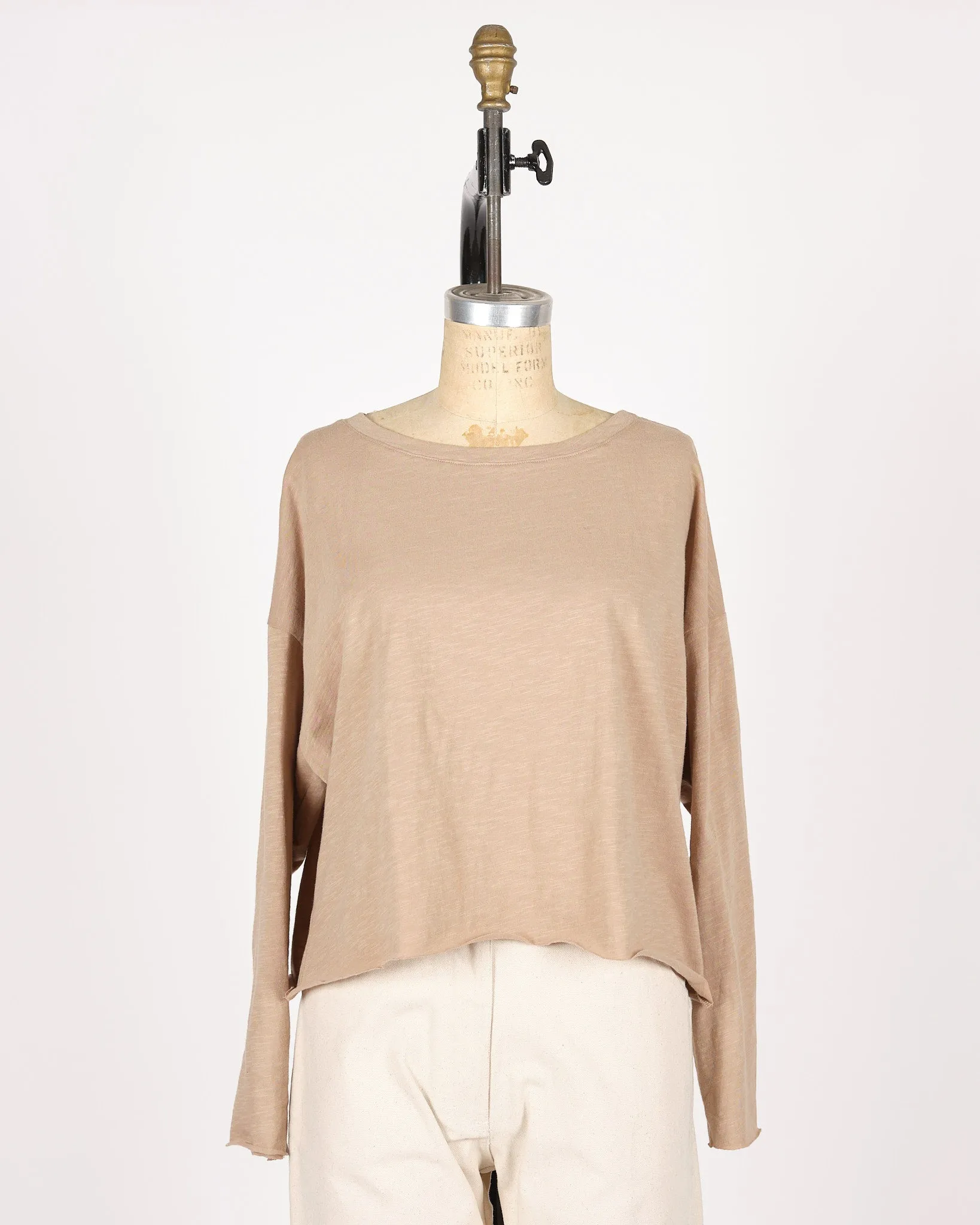 Cotton Boxy Crop / Long-sleeve SALE