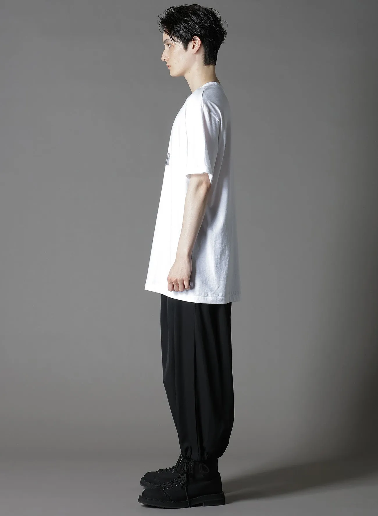 COTTON JERSEY TROMPE-L'OEIL PASSCASE T-SHIRT