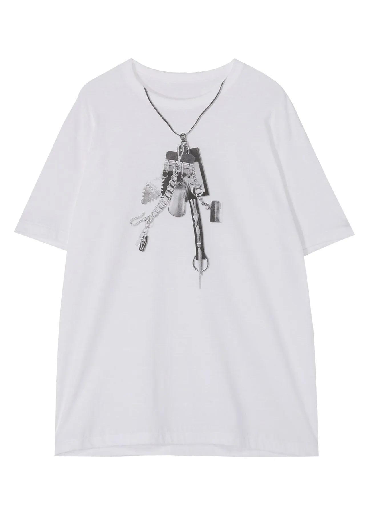 COTTON JERSEY TROMPE-L'OEIL PASSCASE T-SHIRT