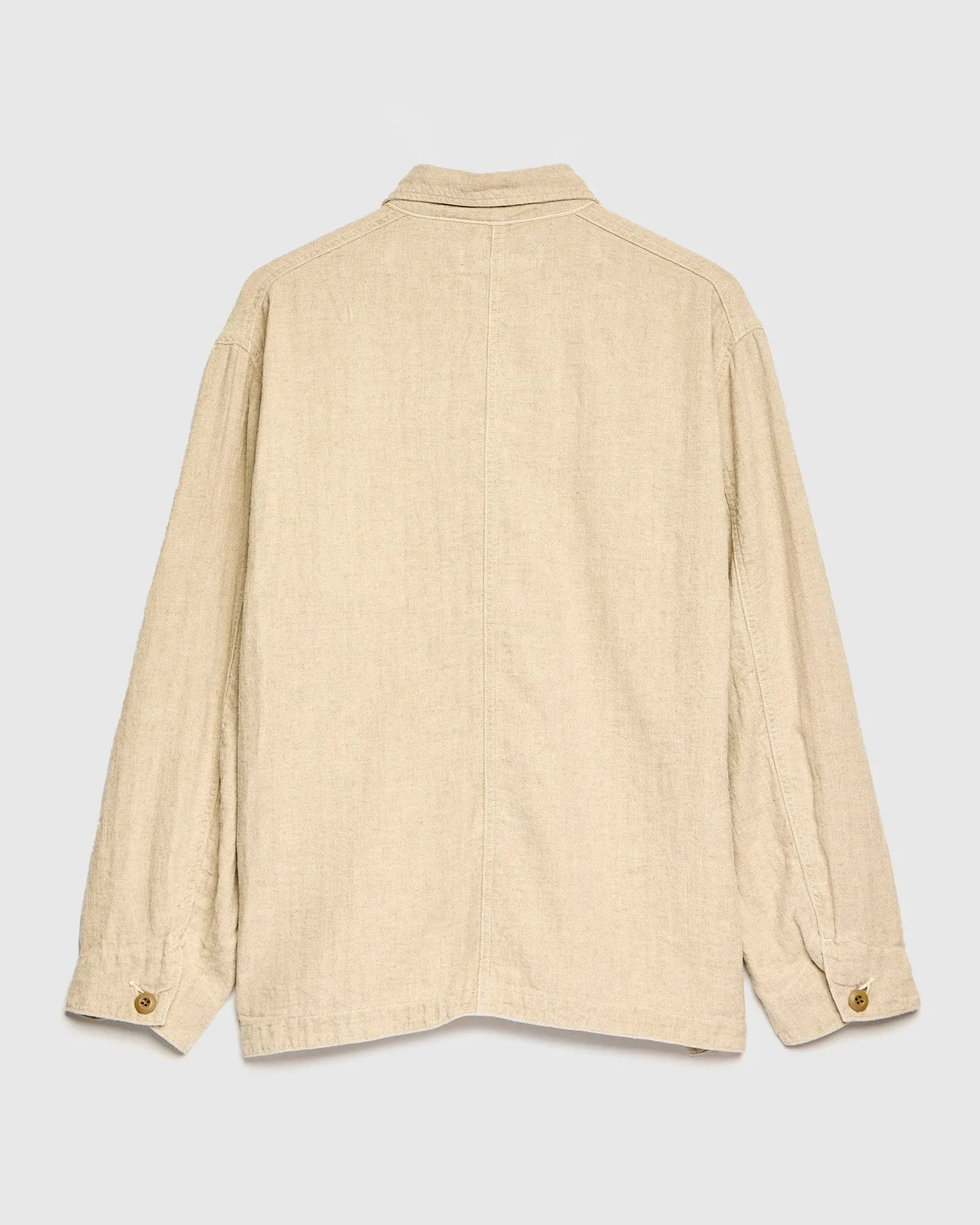 Cotton Linen Tusser Coverall in Beige