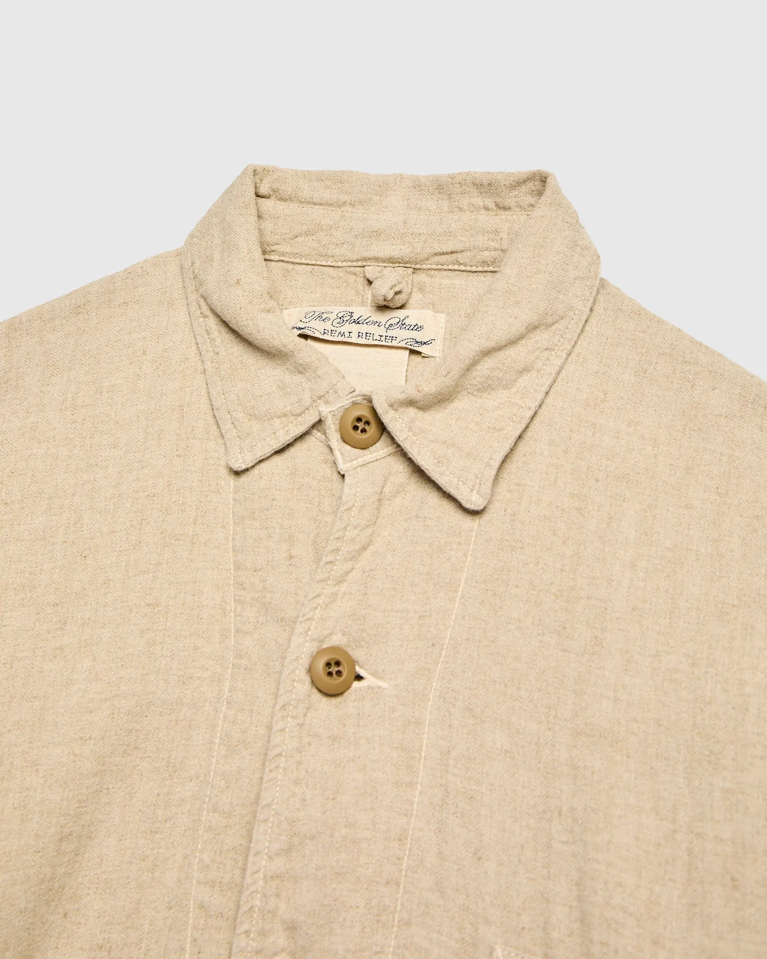 Cotton Linen Tusser Coverall in Beige