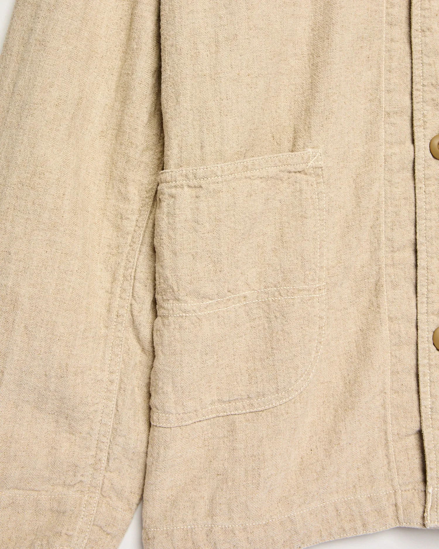 Cotton Linen Tusser Coverall in Beige