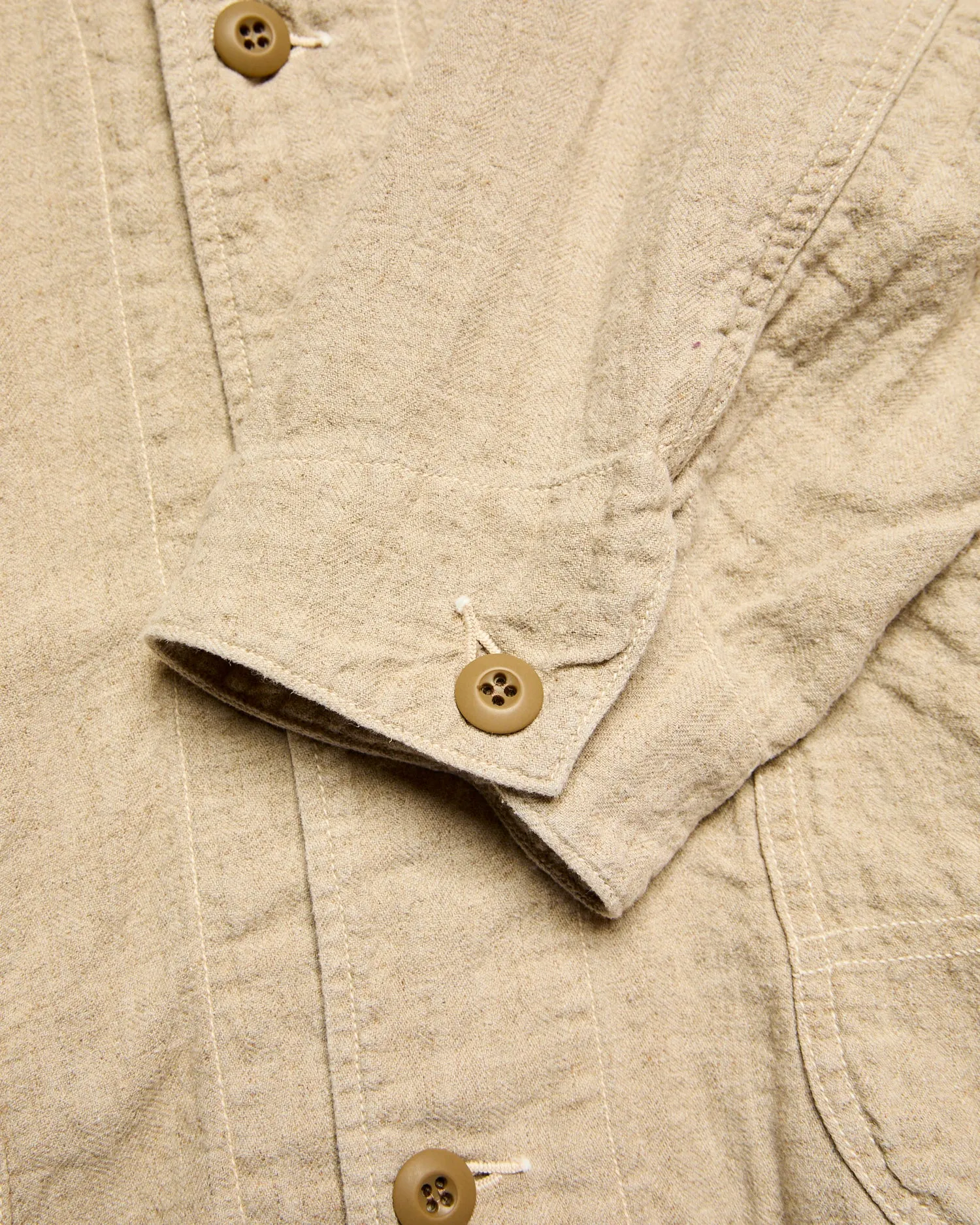 Cotton Linen Tusser Coverall in Beige