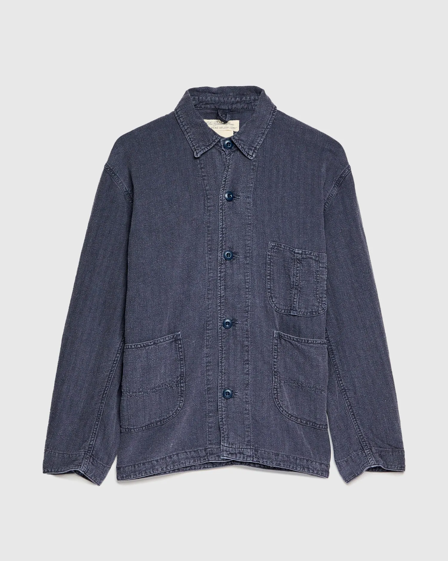 Cotton Linen Tusser Coverall in Navy