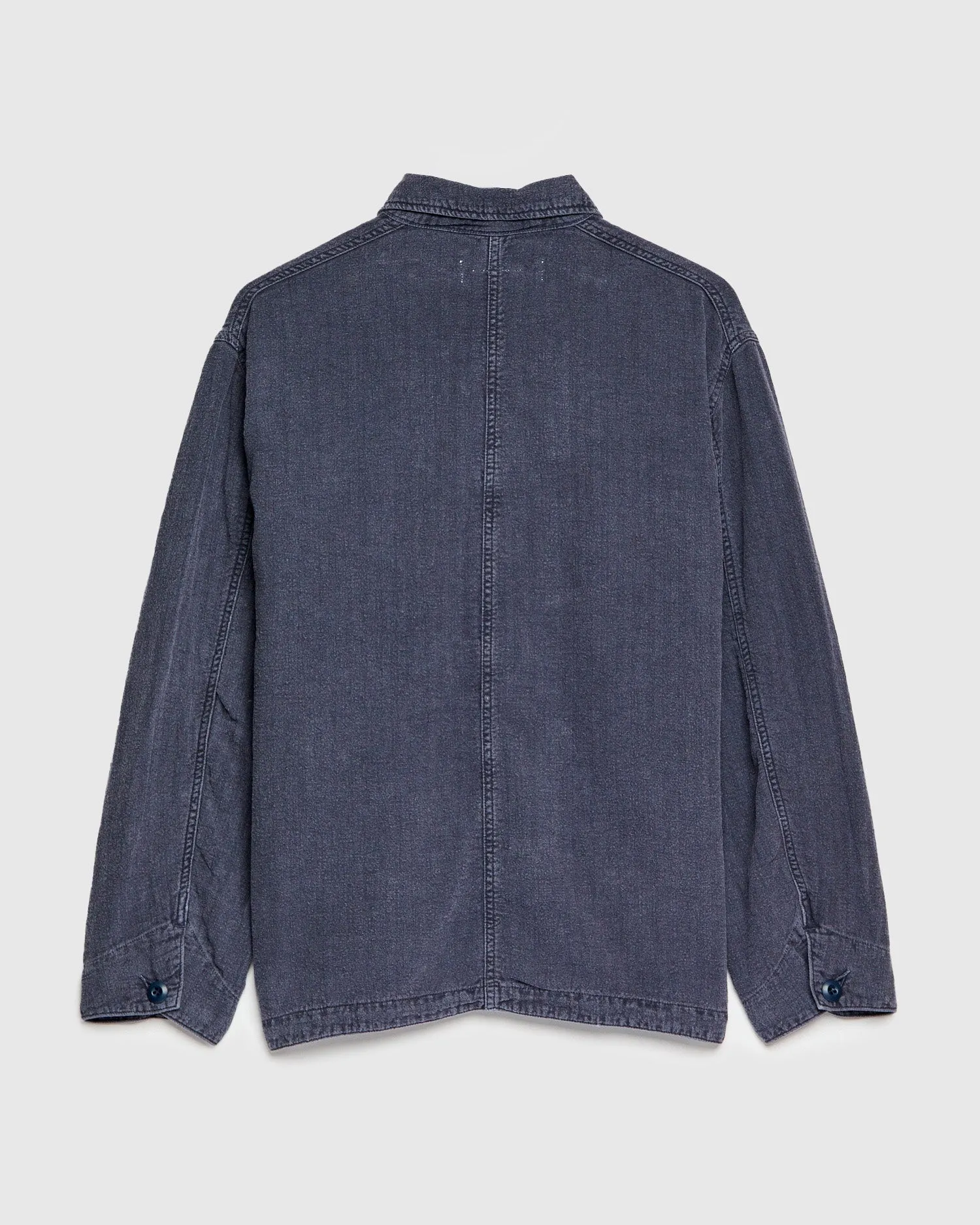 Cotton Linen Tusser Coverall in Navy