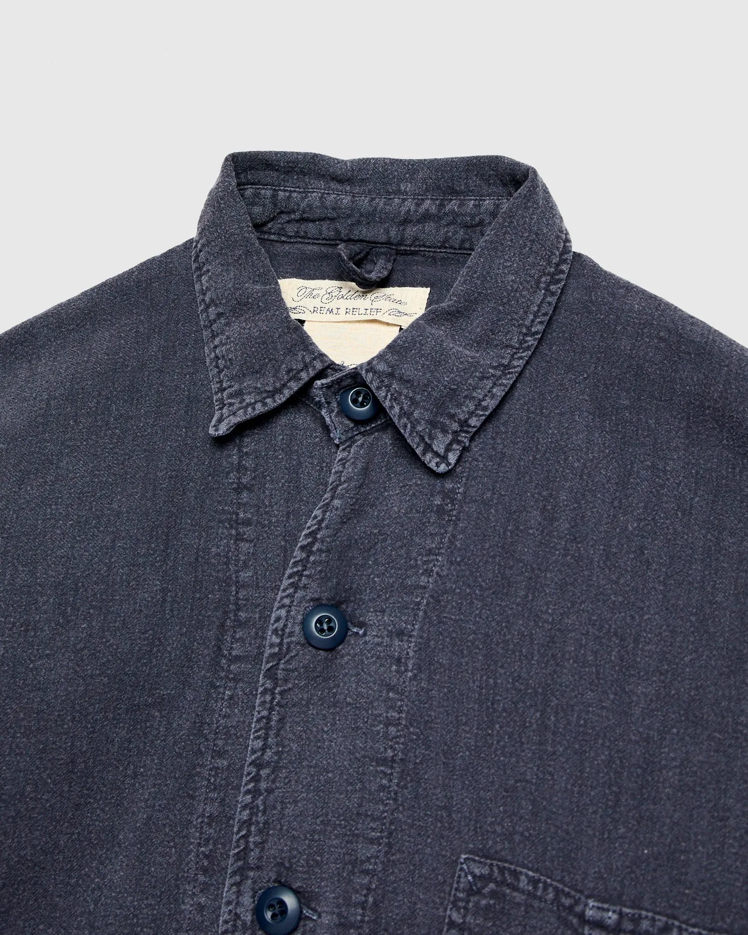 Cotton Linen Tusser Coverall in Navy