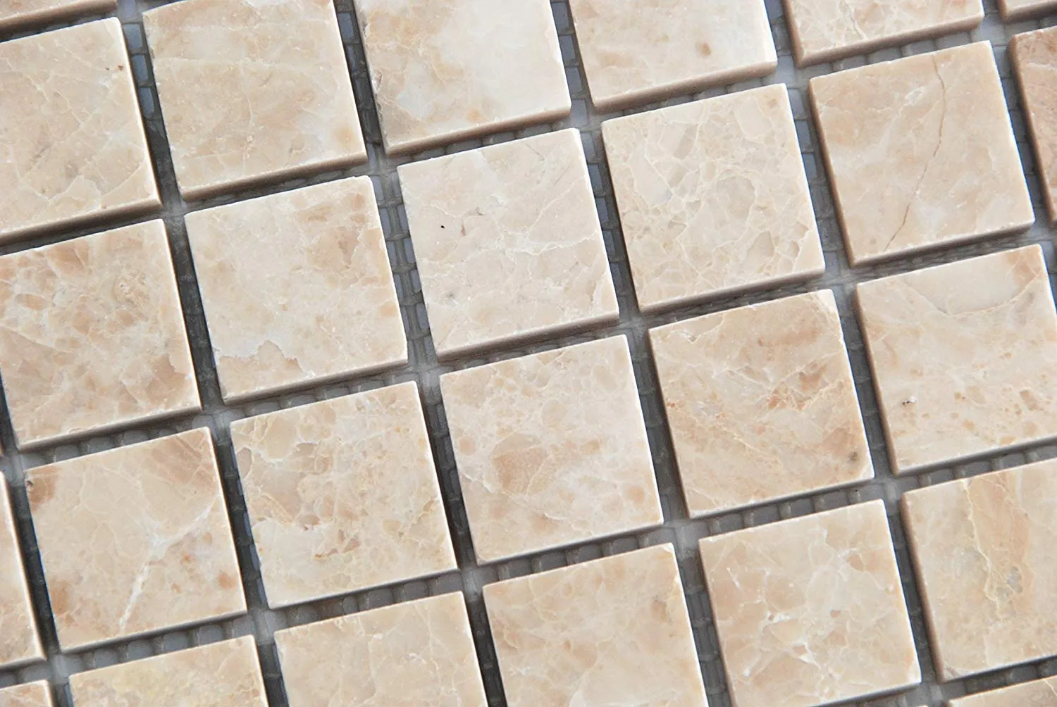 Crema Cappuccino Marble 1 X 1 Polished Mosaic Tiles - Premium Quality (SAMPLE)