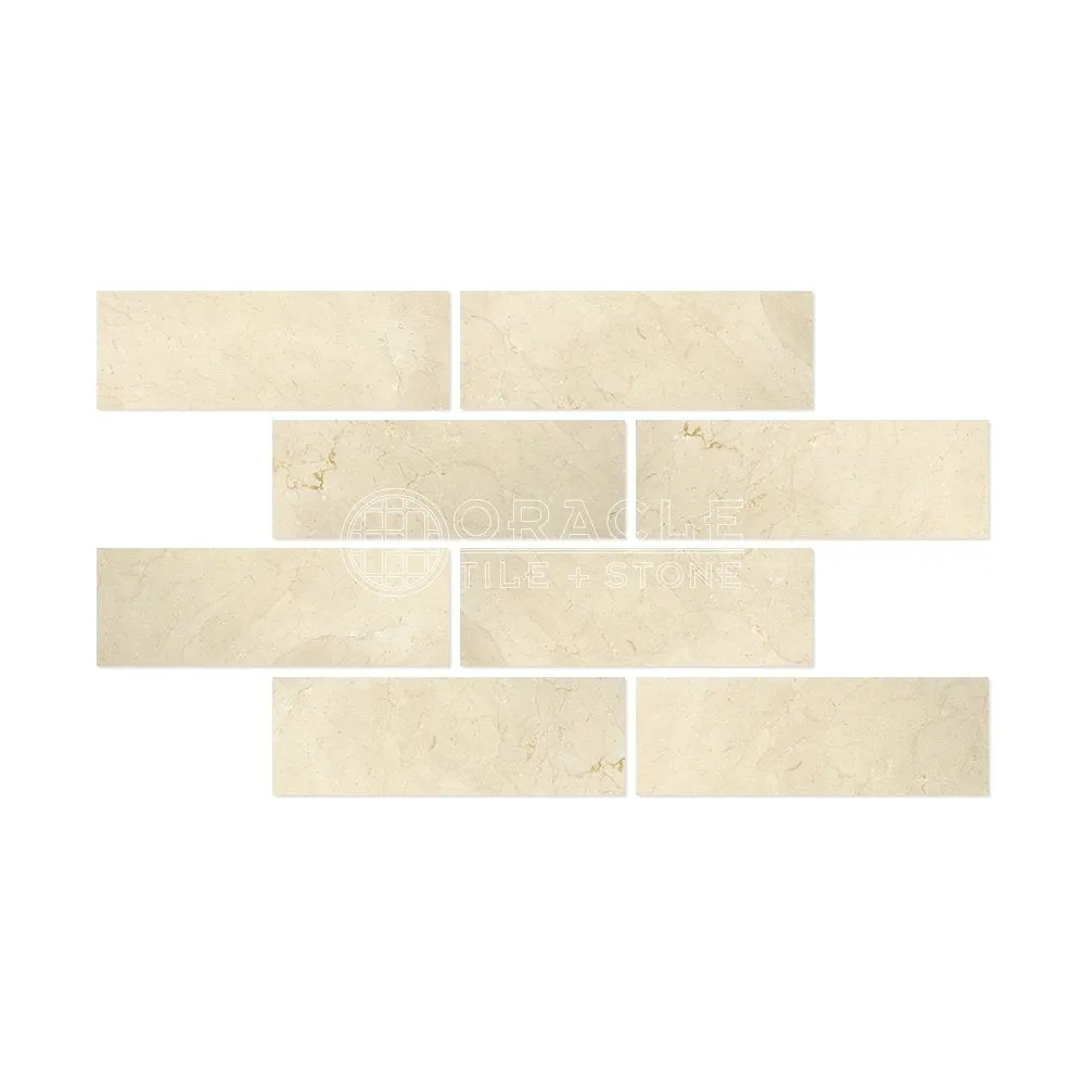 Crema Marfil Spanish Marble 4 X 12 Field Tile, Polished