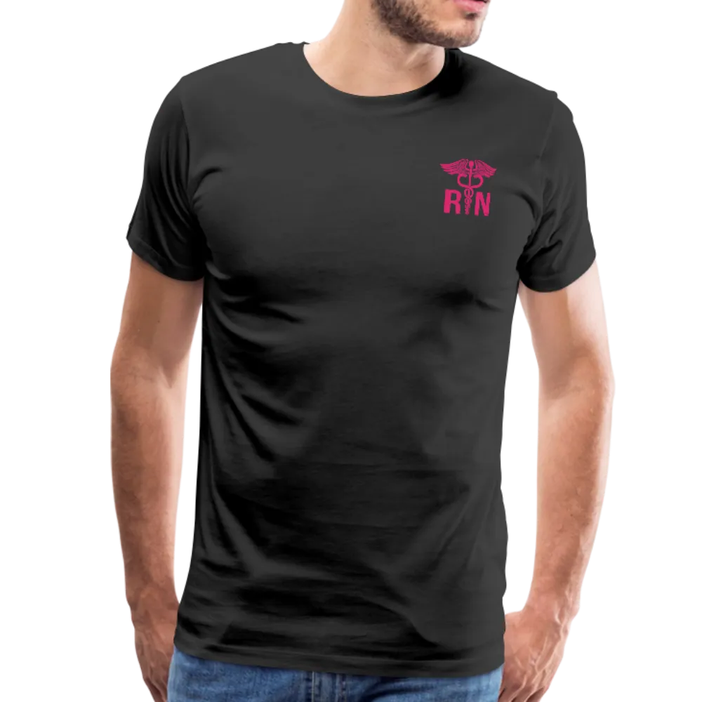 Critical Card Nurse Flag back RN Front Men's Premium T-Shirt