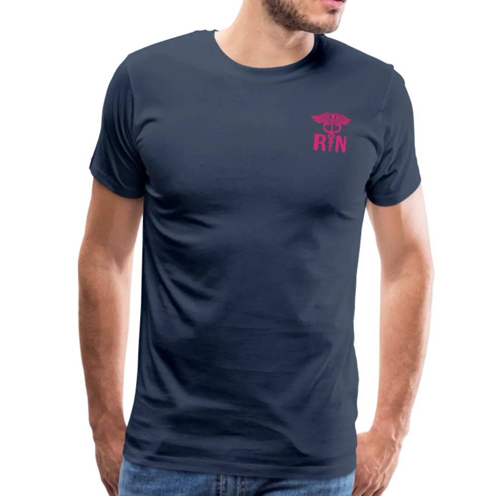 Critical Card Nurse Flag back RN Front Men's Premium T-Shirt