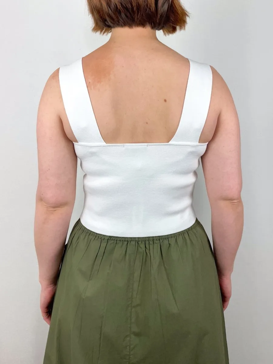 Cropped Tank in White