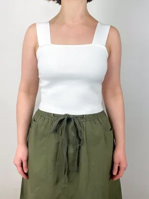 Cropped Tank in White