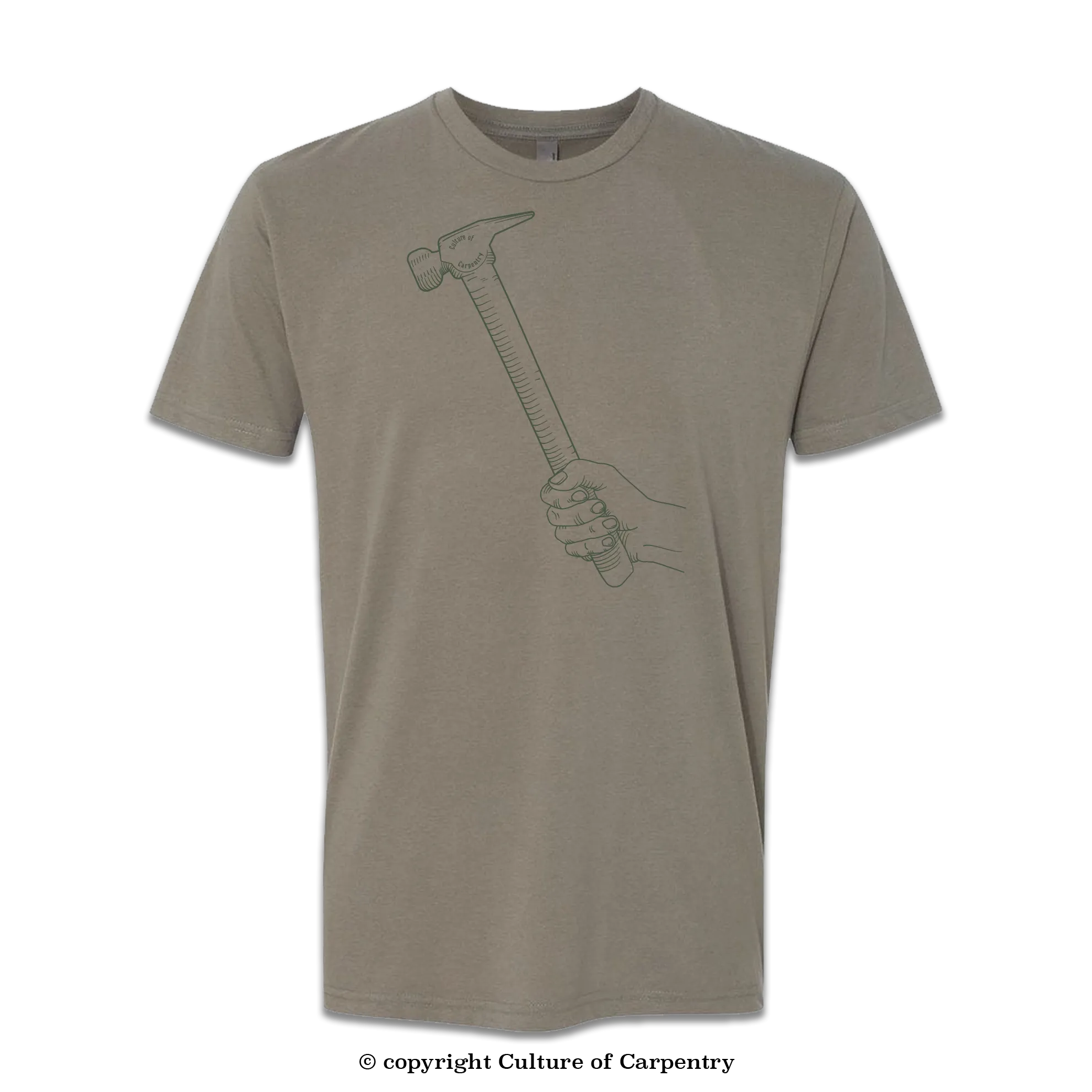 Culture of Carpentry Hammer Icon - White and Grey T-Shirts