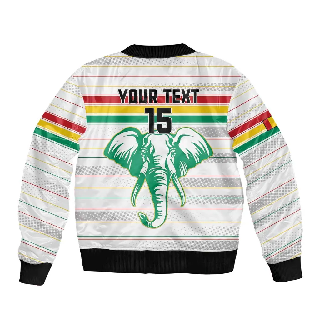 Custom Afro Guinee Football Sleeve Zip Bomber Jacket Go Syli National LT15