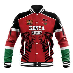 Custom Afro Kenya Rugby Baseball Jacket African Lion Head LT18