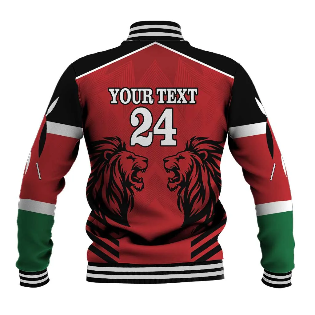 Custom Afro Kenya Rugby Baseball Jacket African Lion Head LT18