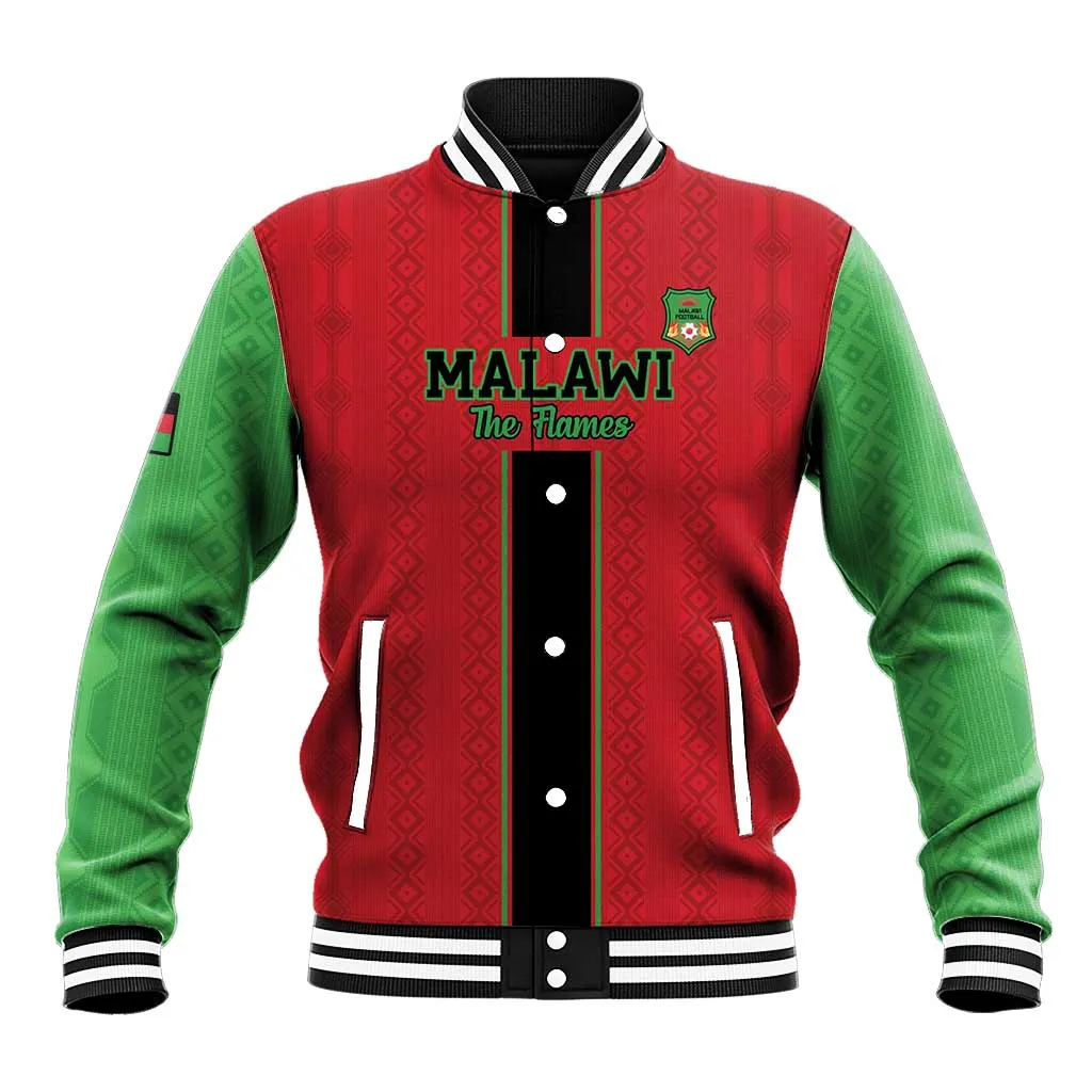 Custom Afro Malawi Football Baseball Jacket Go Champions - African Pattern LT15