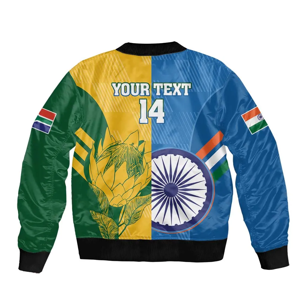Custom India And South Africa Cricket Bomber Jacket 2024 Together Dynamic Version LT14