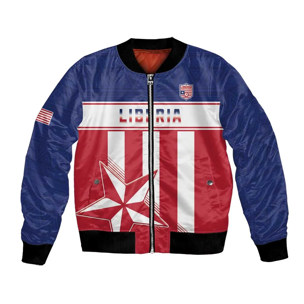 Custom Liberia Football Bomber Jacket Sporty Style LT15