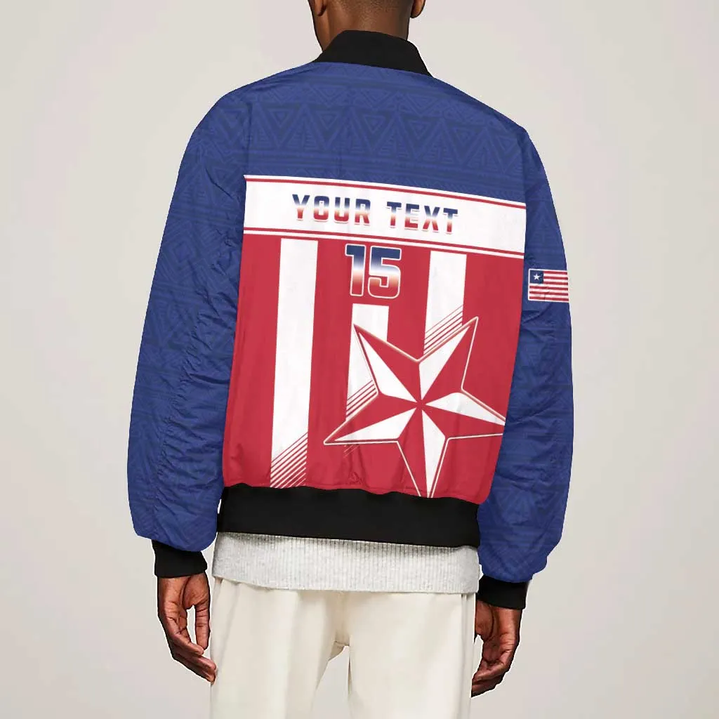 Custom Liberia Football Bomber Jacket Sporty Style LT15