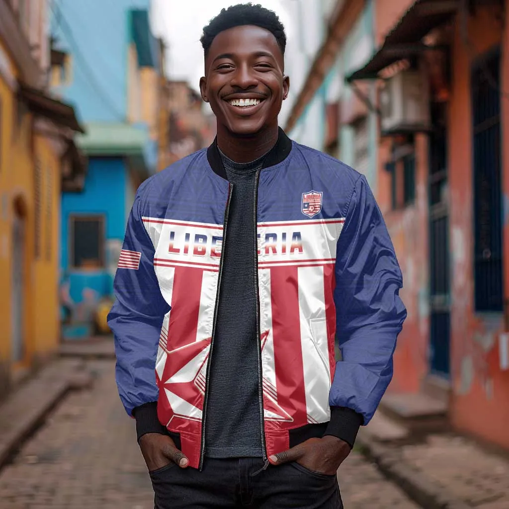 Custom Liberia Football Bomber Jacket Sporty Style LT15