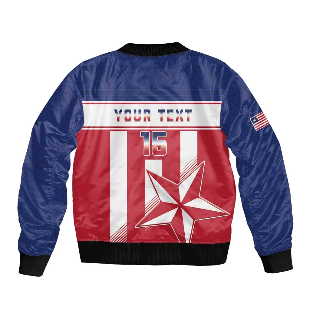 Custom Liberia Football Bomber Jacket Sporty Style LT15